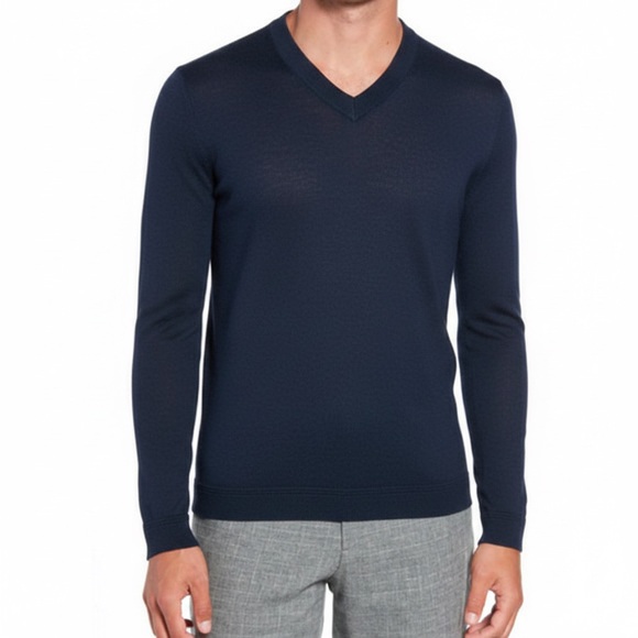 Ted Baker Other - Ted Baker London Navy V-Neck Sweater Wool Silk Cashmere pullover